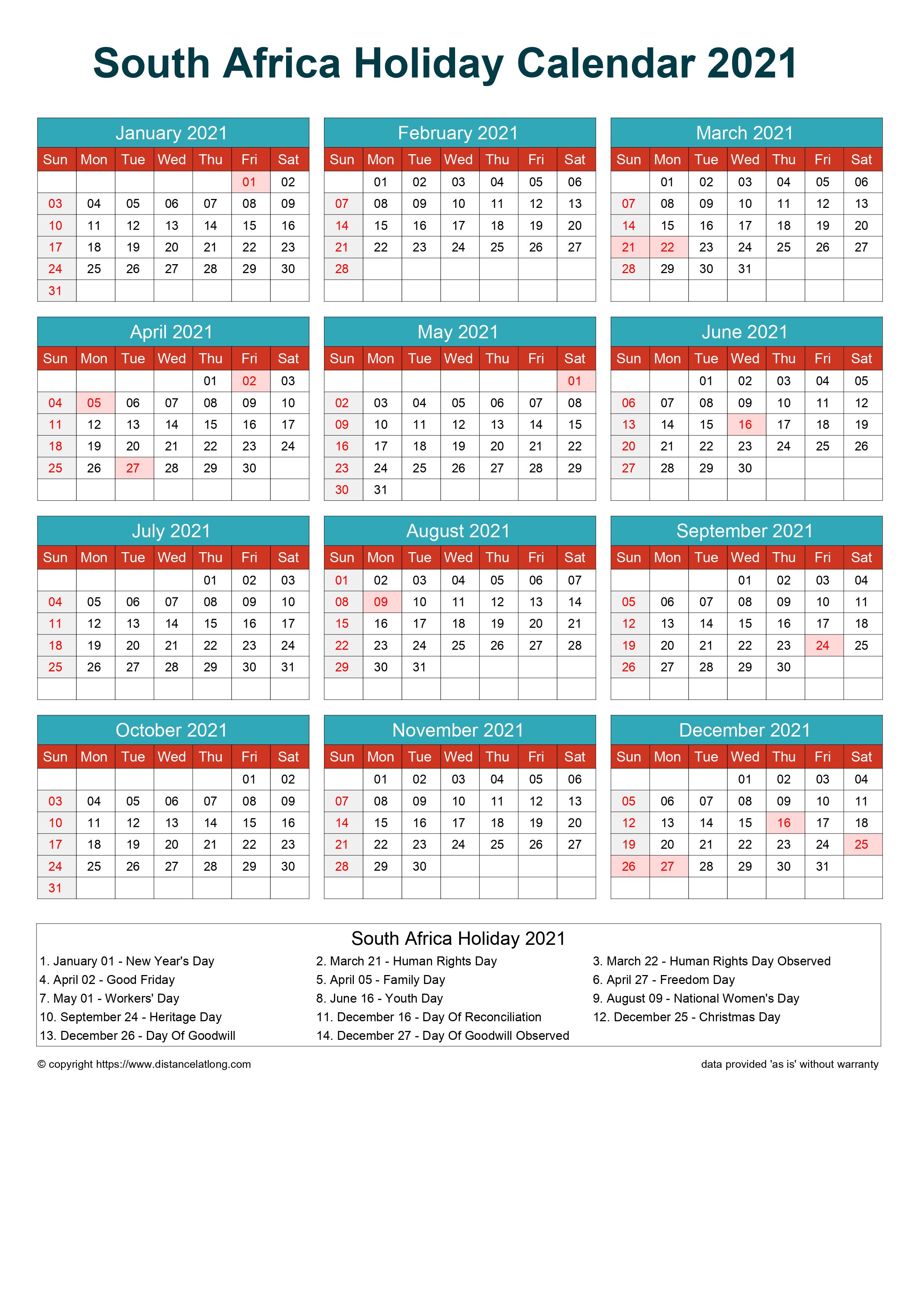 2023 South Africa Calendar With Holidays www.vrogue.co