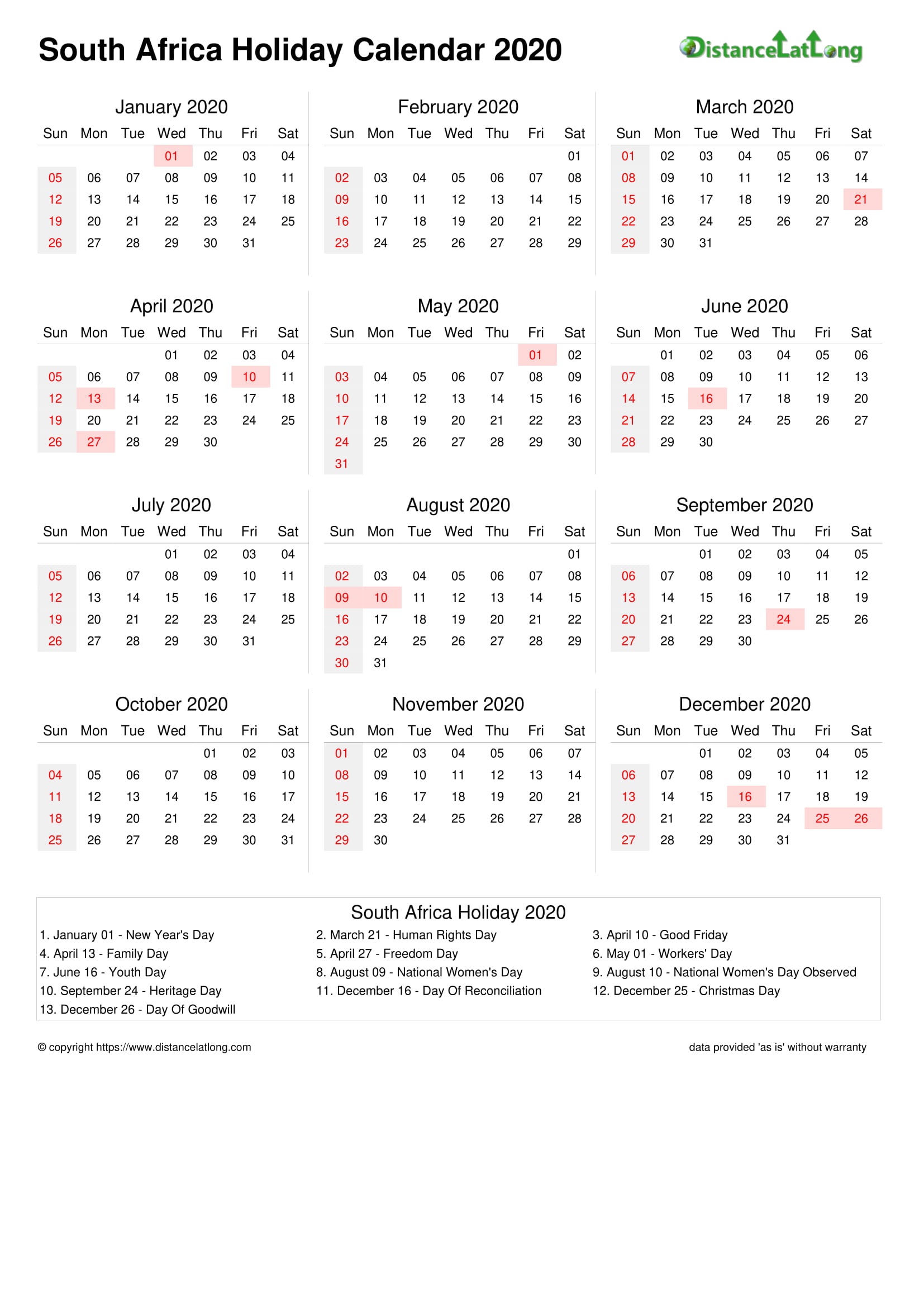 Calendar horizintal week underline with month split sunday to saturday
