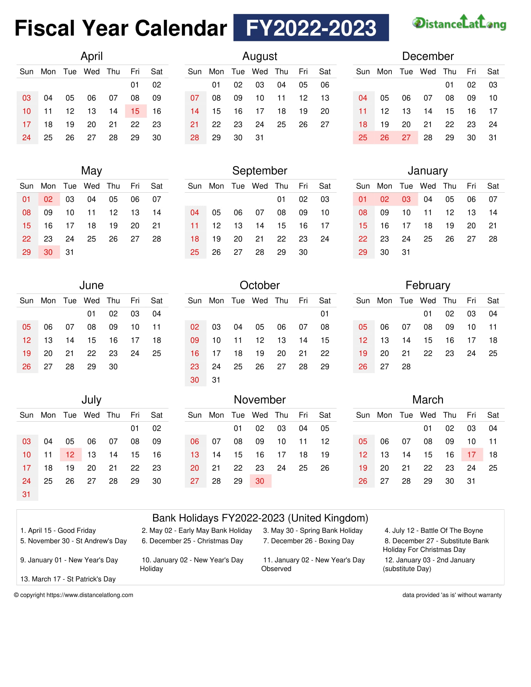 More 2022 Fiscal Portrait Calendar Templates 9982