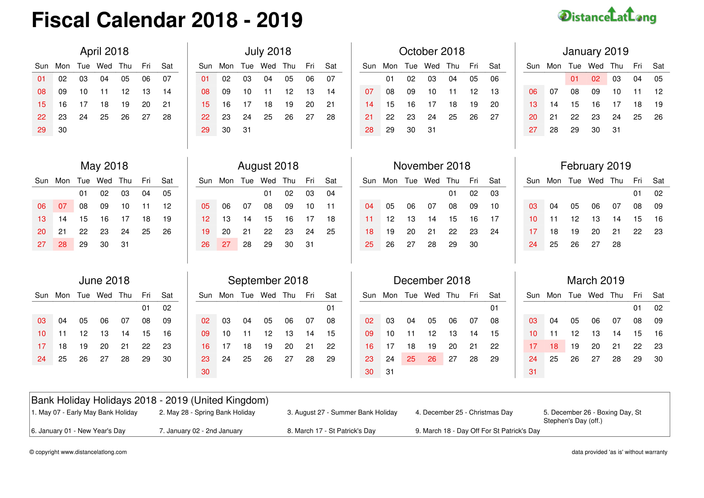 2019 Holiday Calendar Landscape Orientation Free Printable Templates Free Download Distancelatlong Com