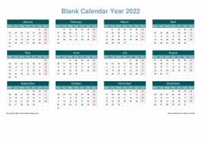 2022 blank calendar landscape orientation free printable templates free download distancelatlong com