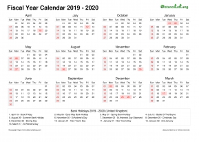 Fiscal Calendar Templates 2020 Distancelatlong Com